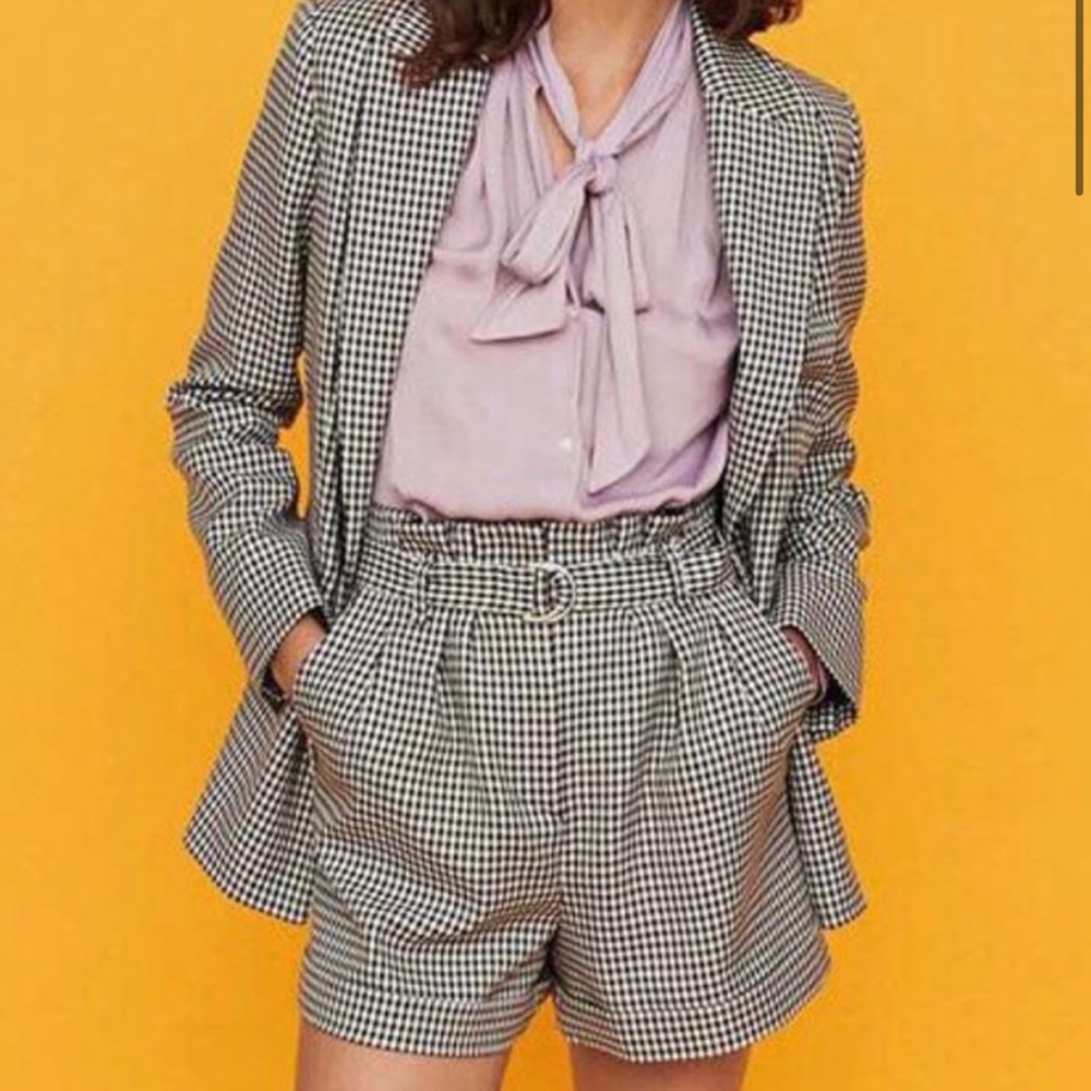 🔥 Maje Vadimy Houndstooth  Short In White/ Black
